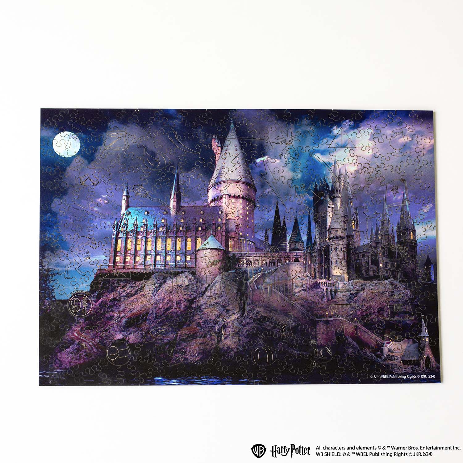 Wooden jigsaw puzzle Harry Potter Hogwarts Castle Night™