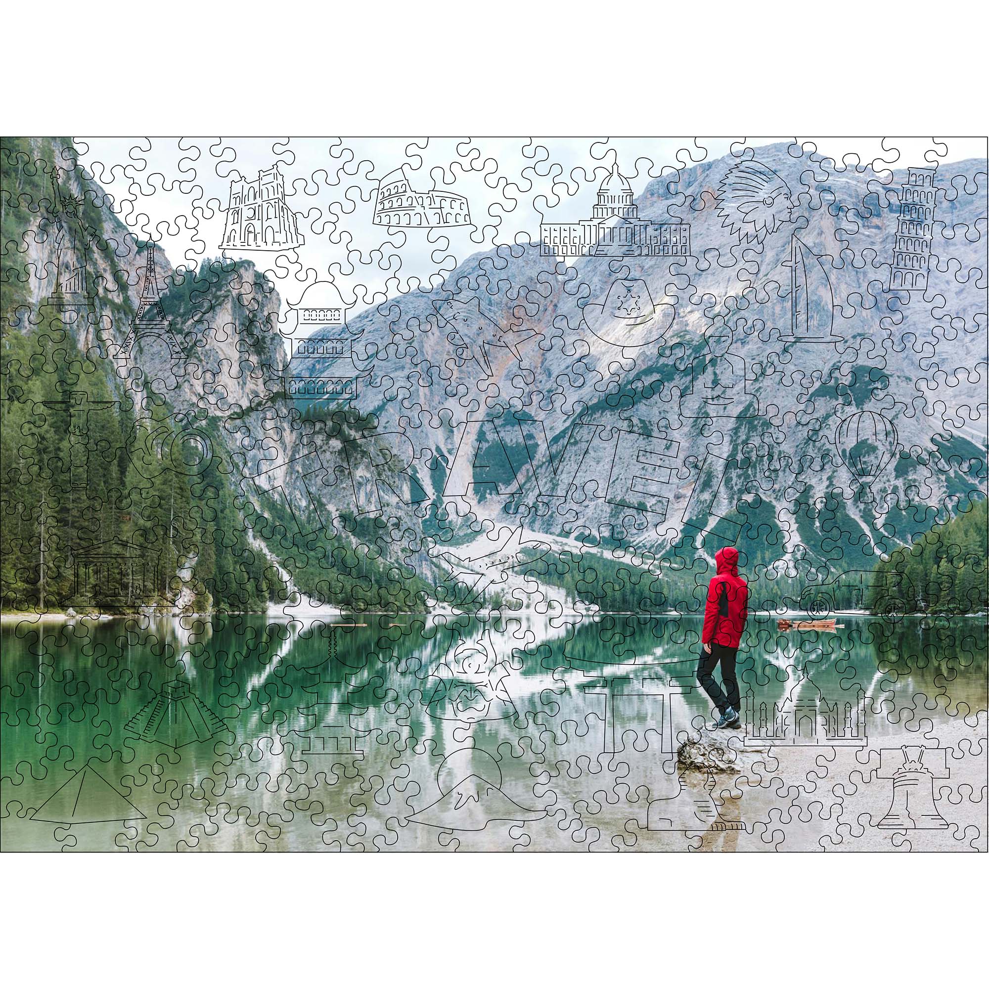 Custom Wooden Jigsaw Puzzle Travel