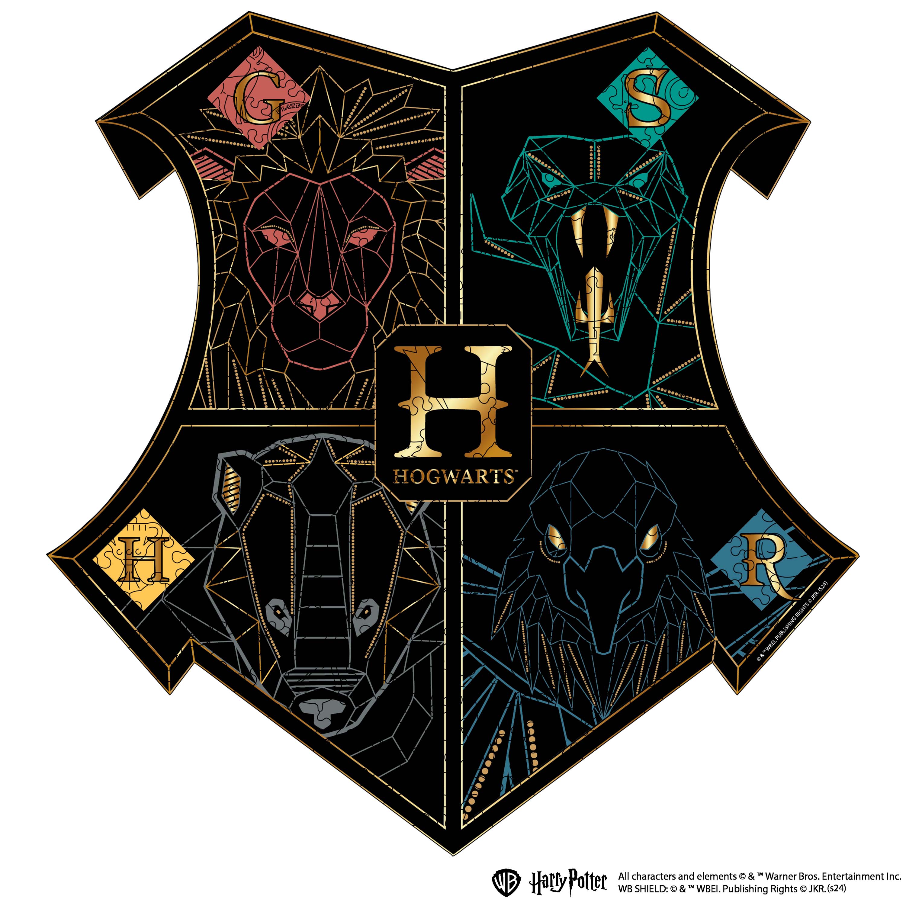 Wooden jigsaw classic puzzle Harry Potter Hogwarts™ (Black)