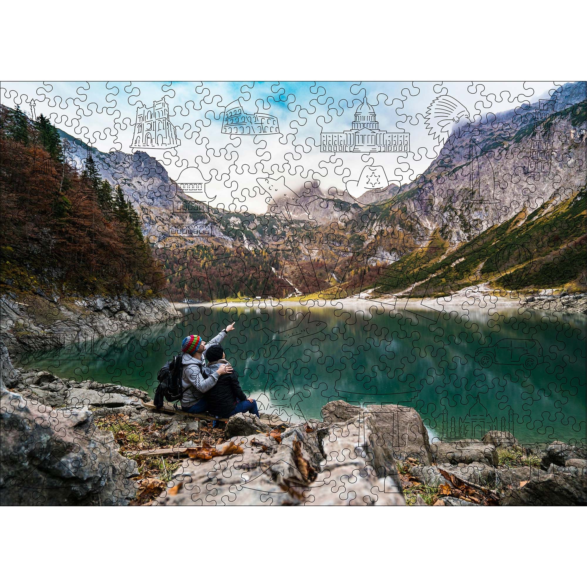 Custom Wooden Jigsaw Puzzle Travel
