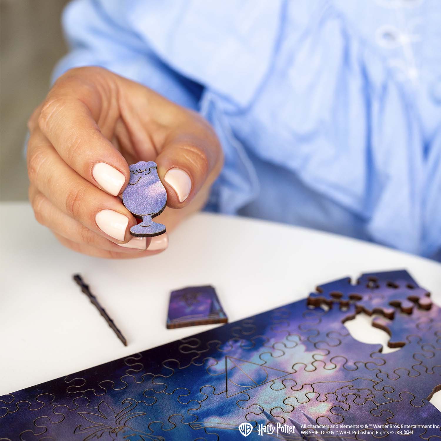 Wooden jigsaw puzzle Harry Potter Hogwarts Castle Night™