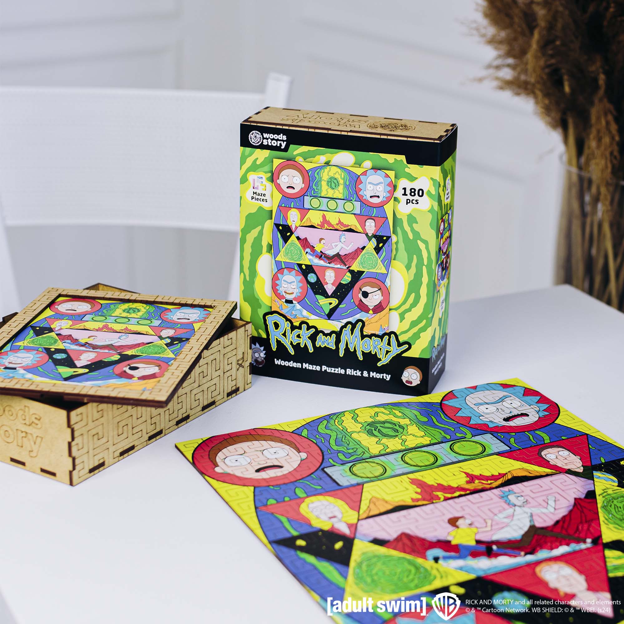 Wooden jigsaw maze puzzle Rick&Morty™ Space Maze