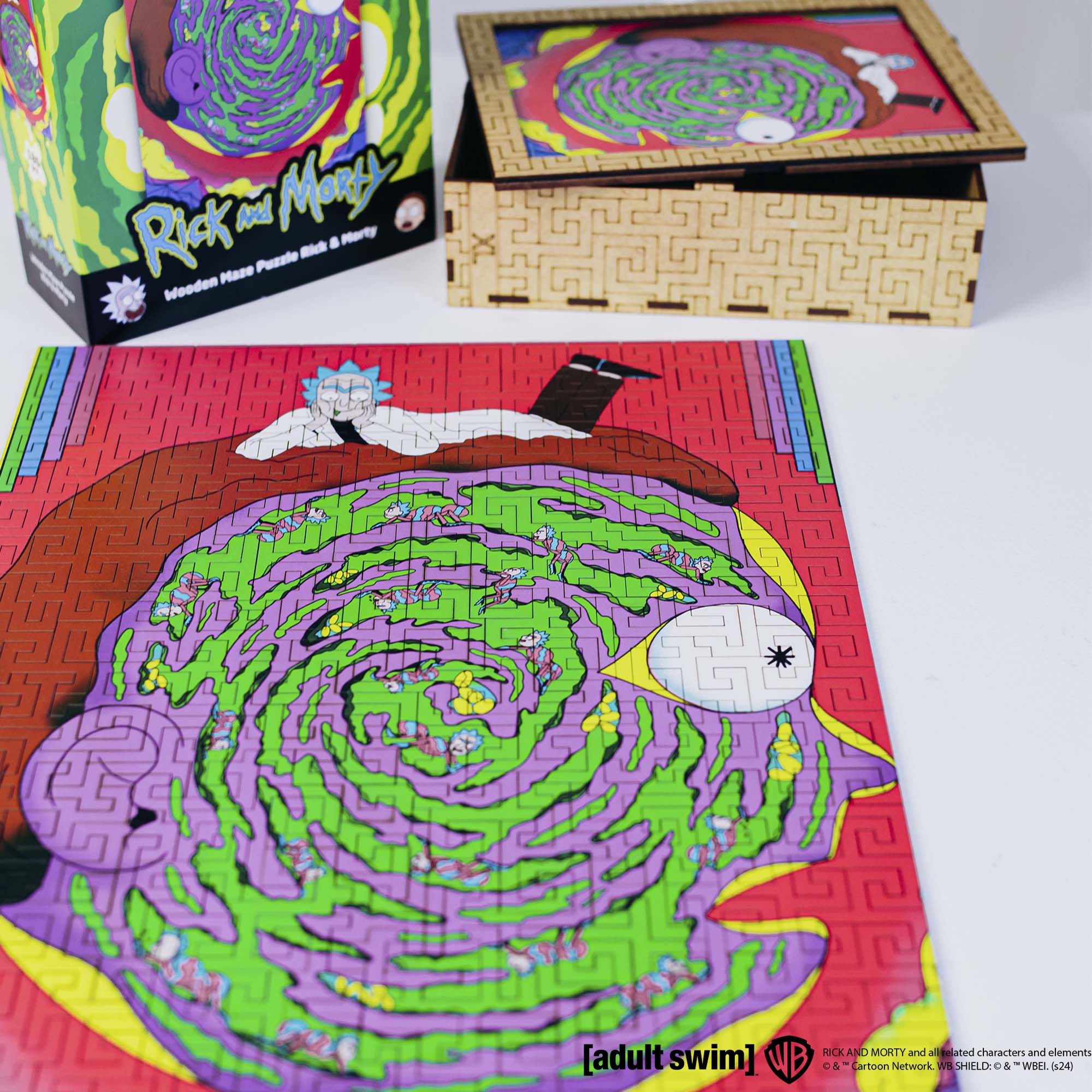 Wooden jigsaw maze puzzle Rick&Morty™ Rick