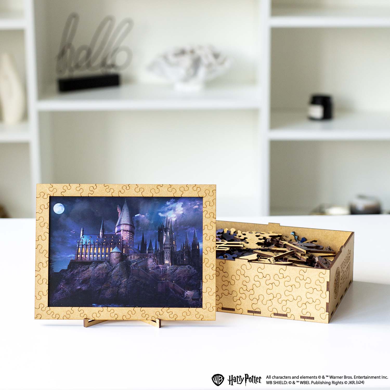 Wooden jigsaw puzzle Harry Potter Hogwarts Castle Night™