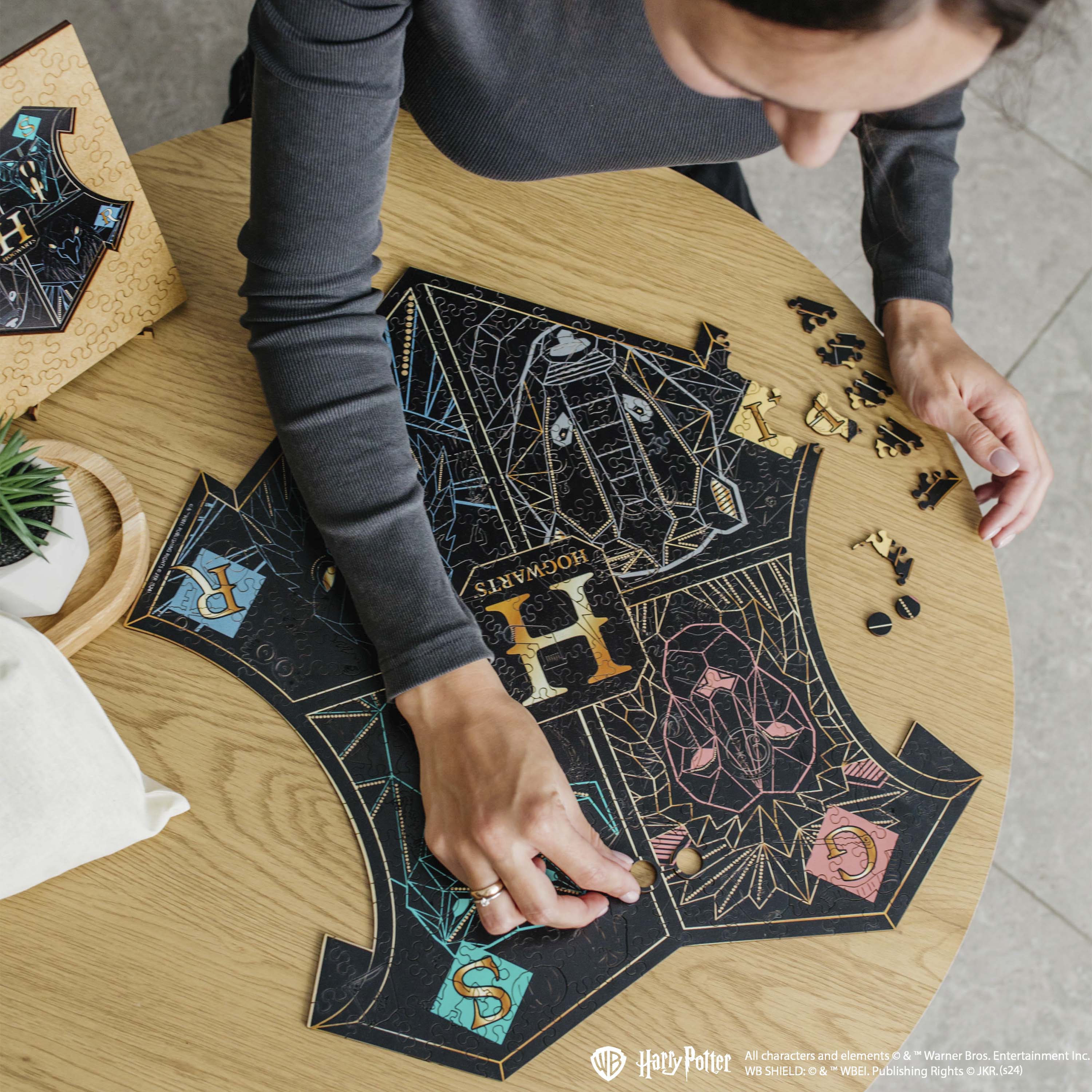 Wooden jigsaw classic puzzle Harry Potter Hogwarts™ (Black)