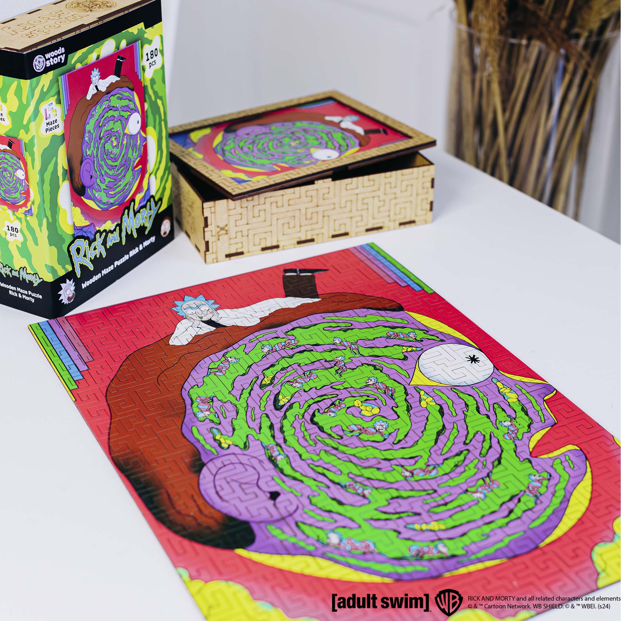 Wooden jigsaw maze puzzle Rick&Morty™ Rick