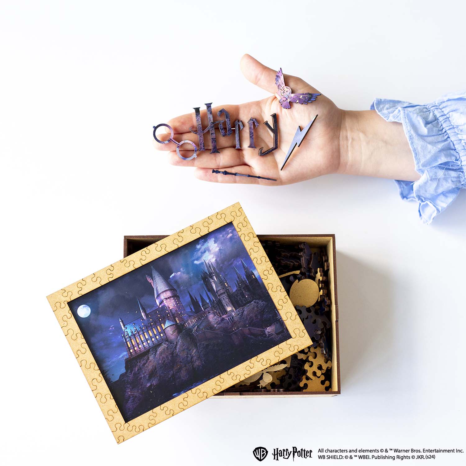 Wooden jigsaw puzzle Harry Potter Hogwarts Castle Night™