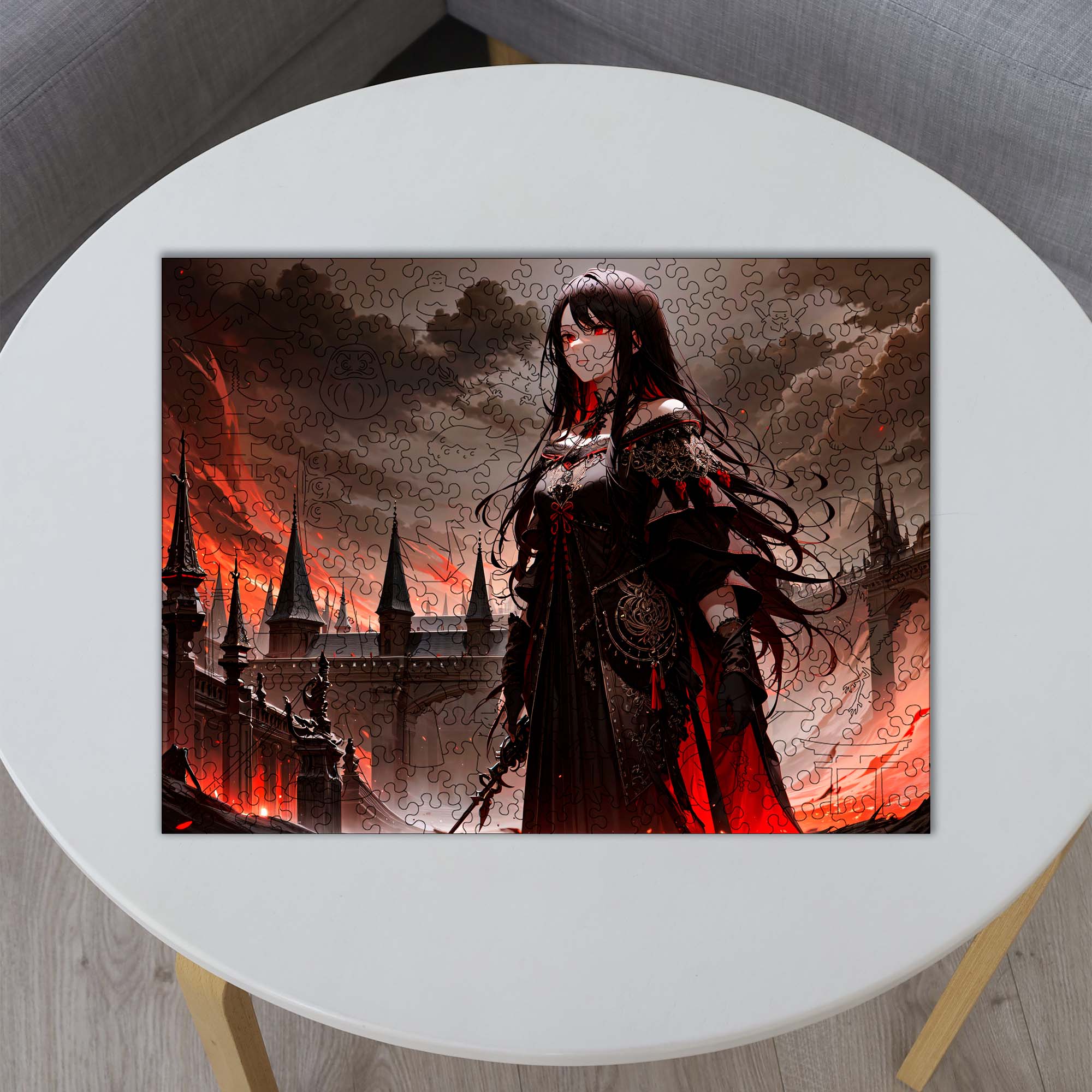 Wooden Jigsaw Puzzle Anime Dark Lady