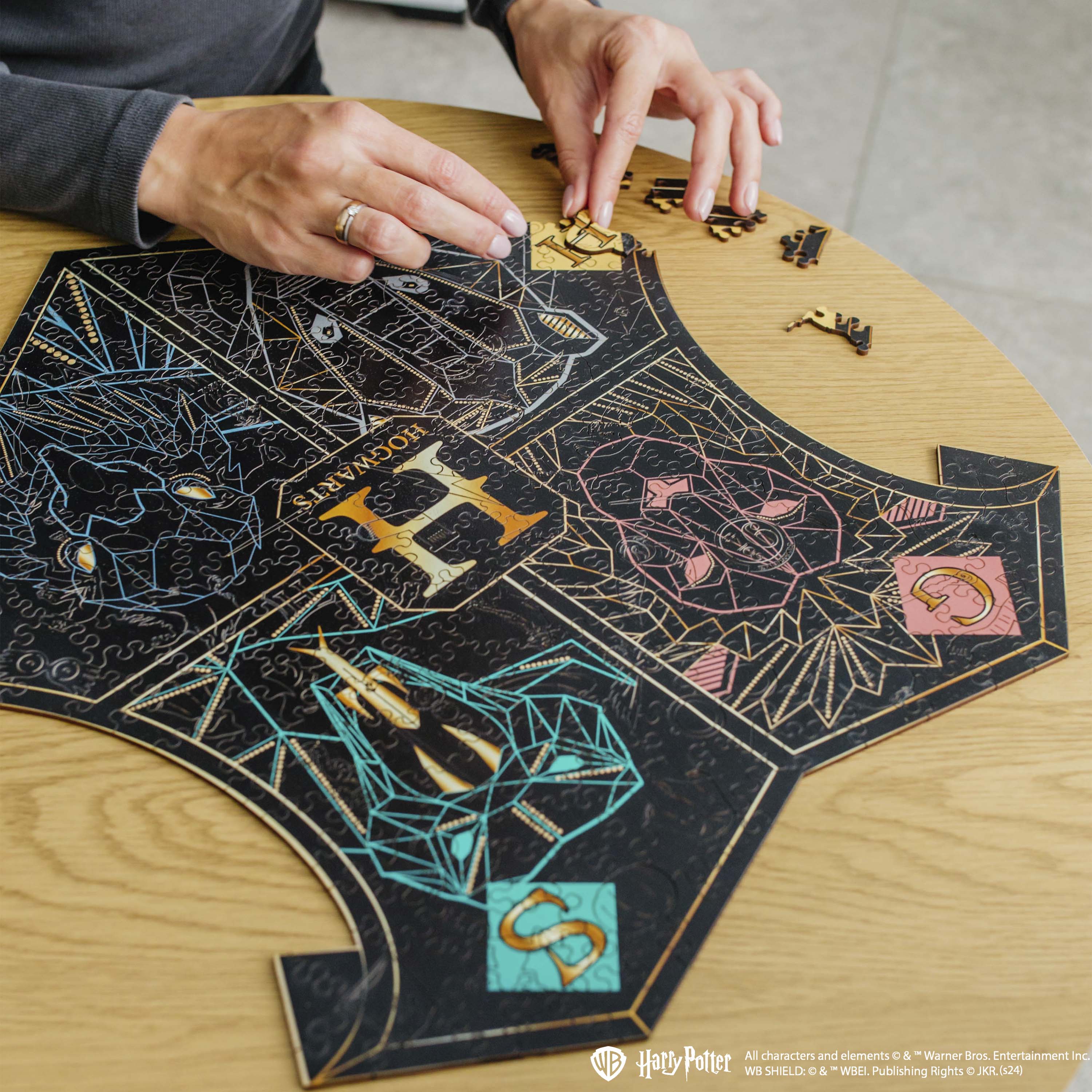 Wooden jigsaw classic puzzle Harry Potter Hogwarts™ (Black)