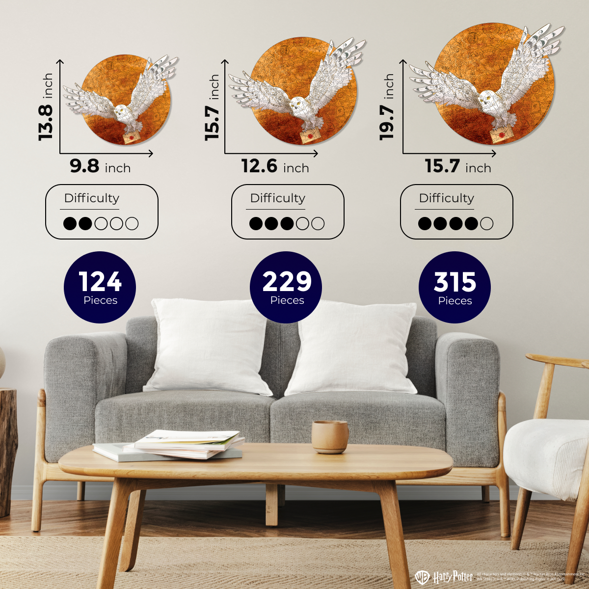 Wooden jigsaw puzzle Harry Potter Hedwig™