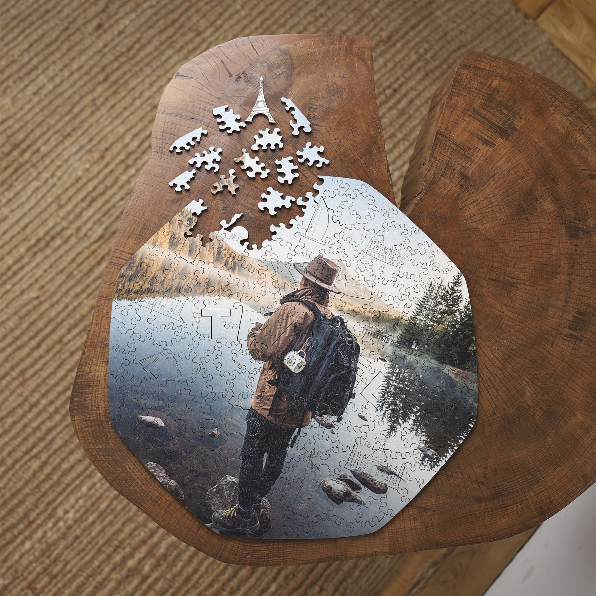 Custom Wooden Jigsaw Puzzle Photo Puzzle - Travel