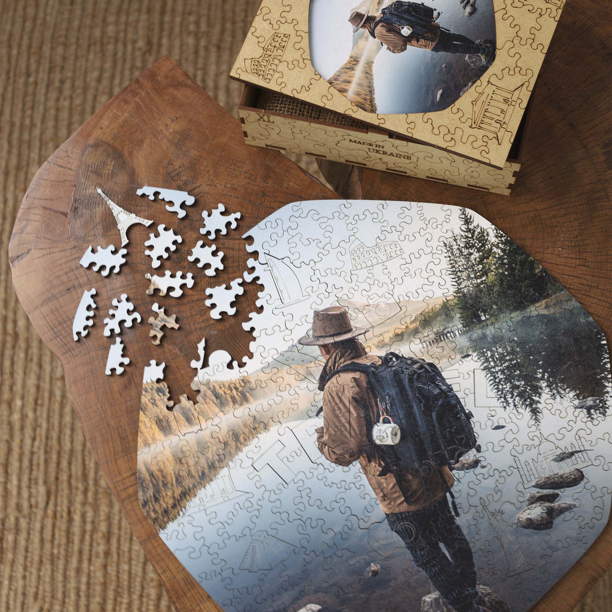 Custom Wooden Jigsaw Puzzle Photo Puzzle - Travel