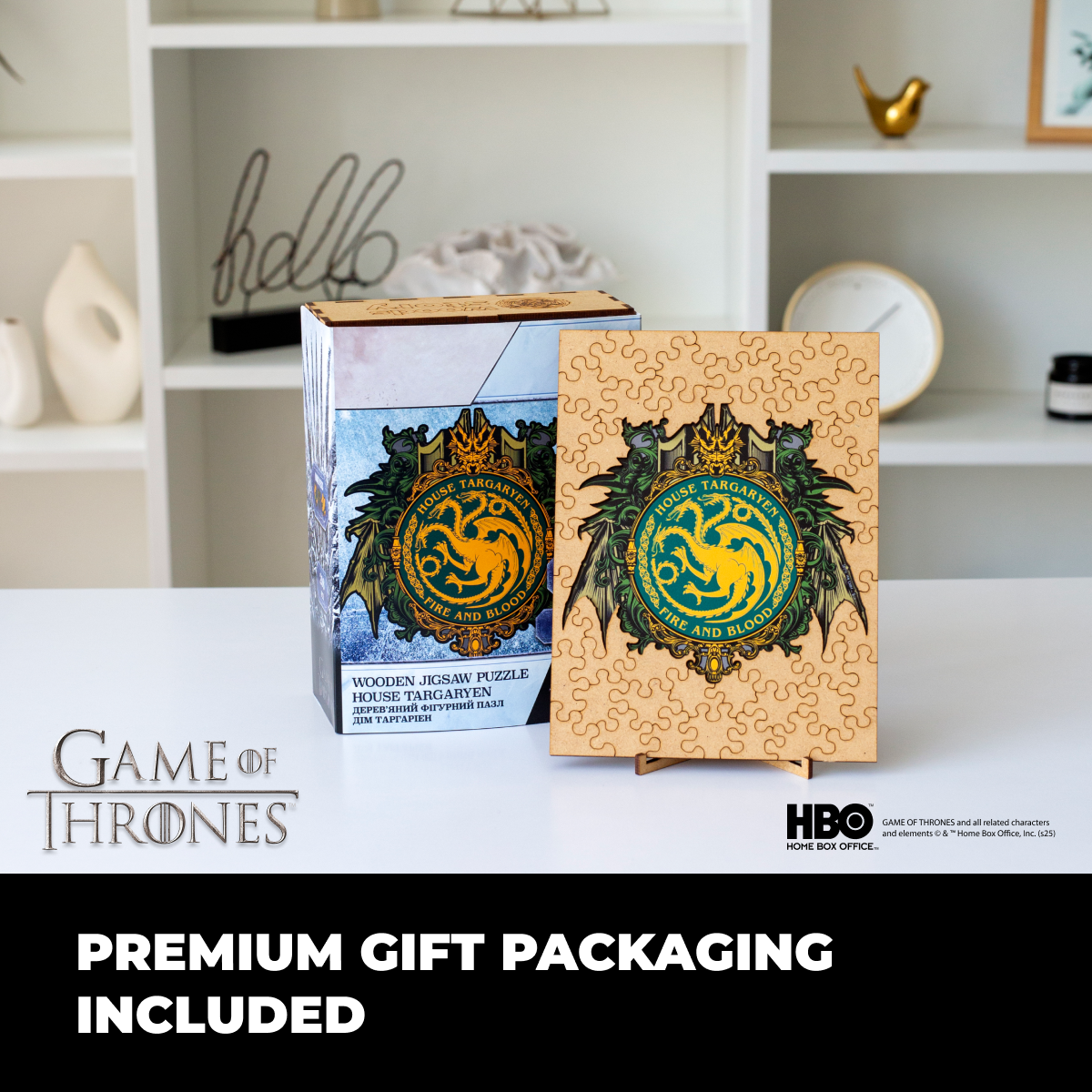 Wooden jigsaw puzzle Game of Thrones™ House Targaryen