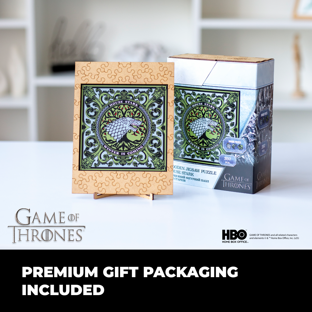 Wooden jigsaw puzzle Game of Thrones™ House Stark