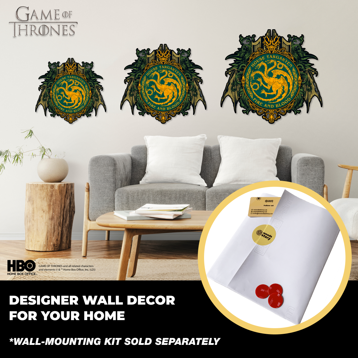 Wooden jigsaw puzzle Game of Thrones™ House Targaryen