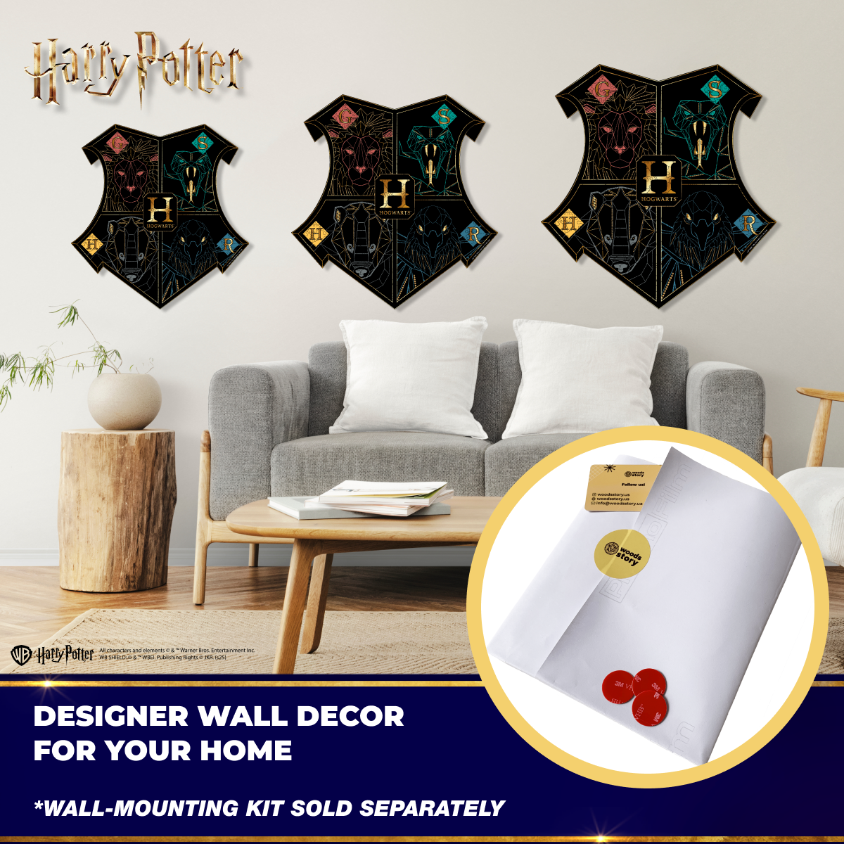 Wooden jigsaw classic puzzle Harry Potter Hogwarts™ (Black)