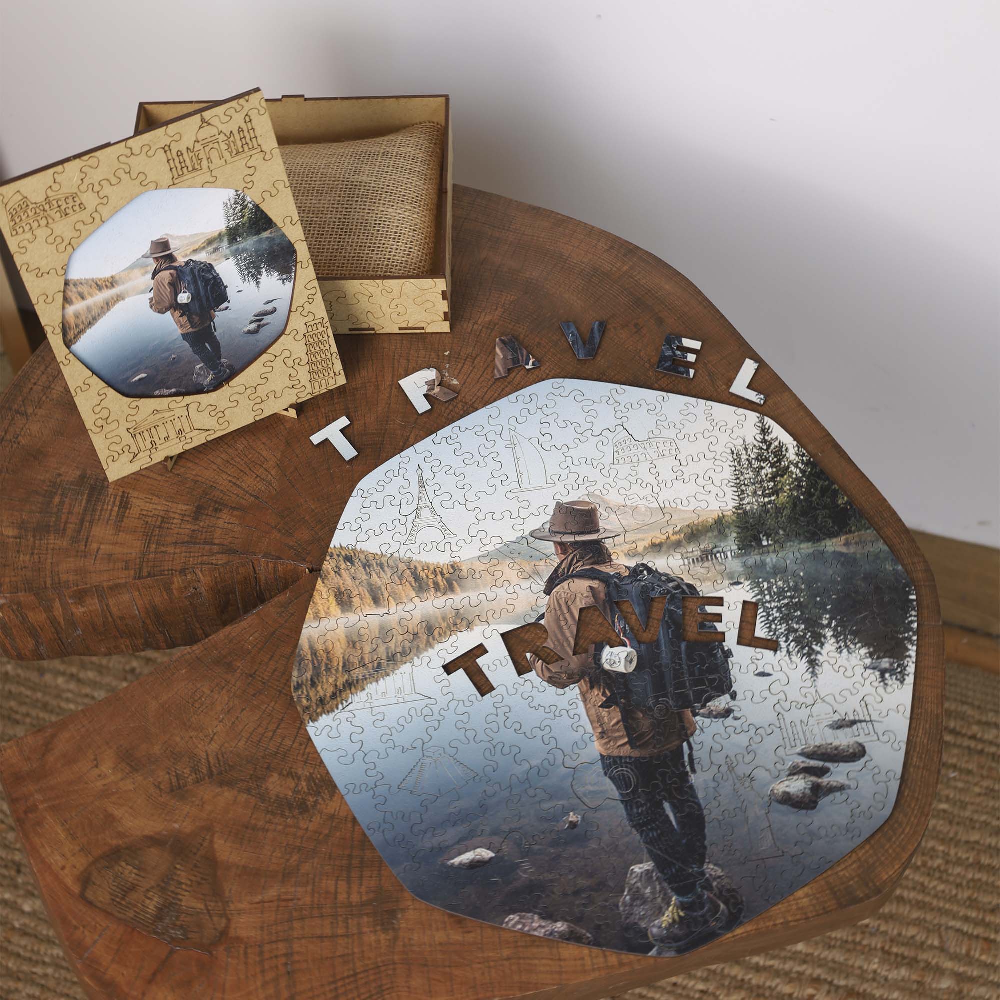 Custom Wooden Jigsaw Puzzle Photo Puzzle - Travel