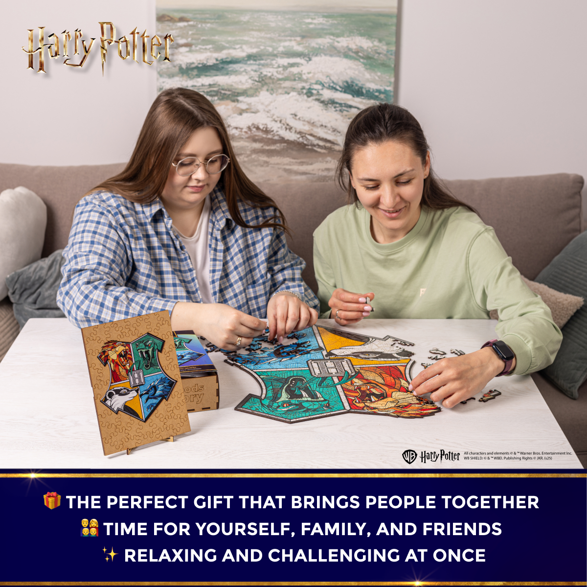 Wooden jigsaw classic puzzle Harry Potter Hogwarts™ (Colorful)