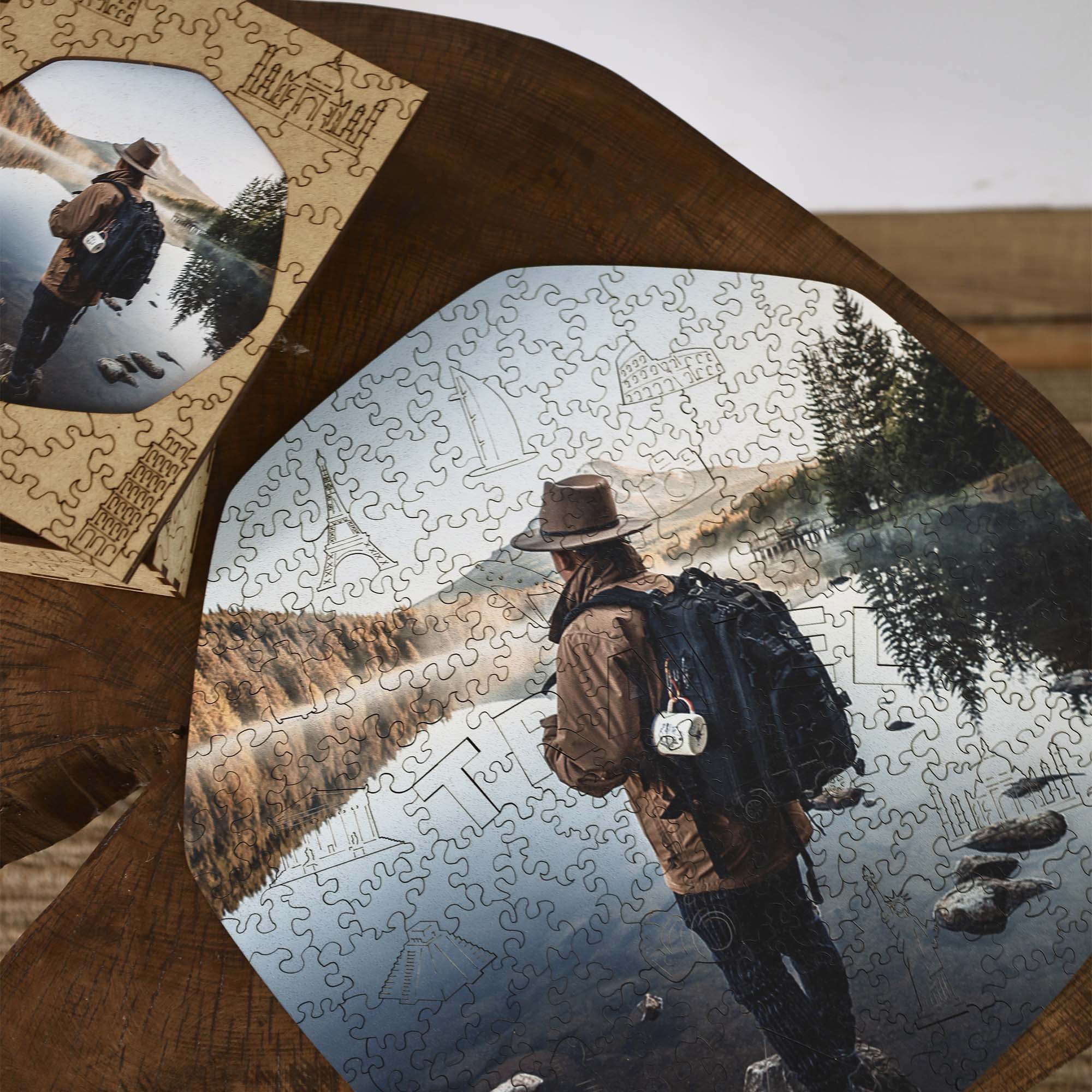 Custom Wooden Jigsaw Puzzle Photo Puzzle - Travel