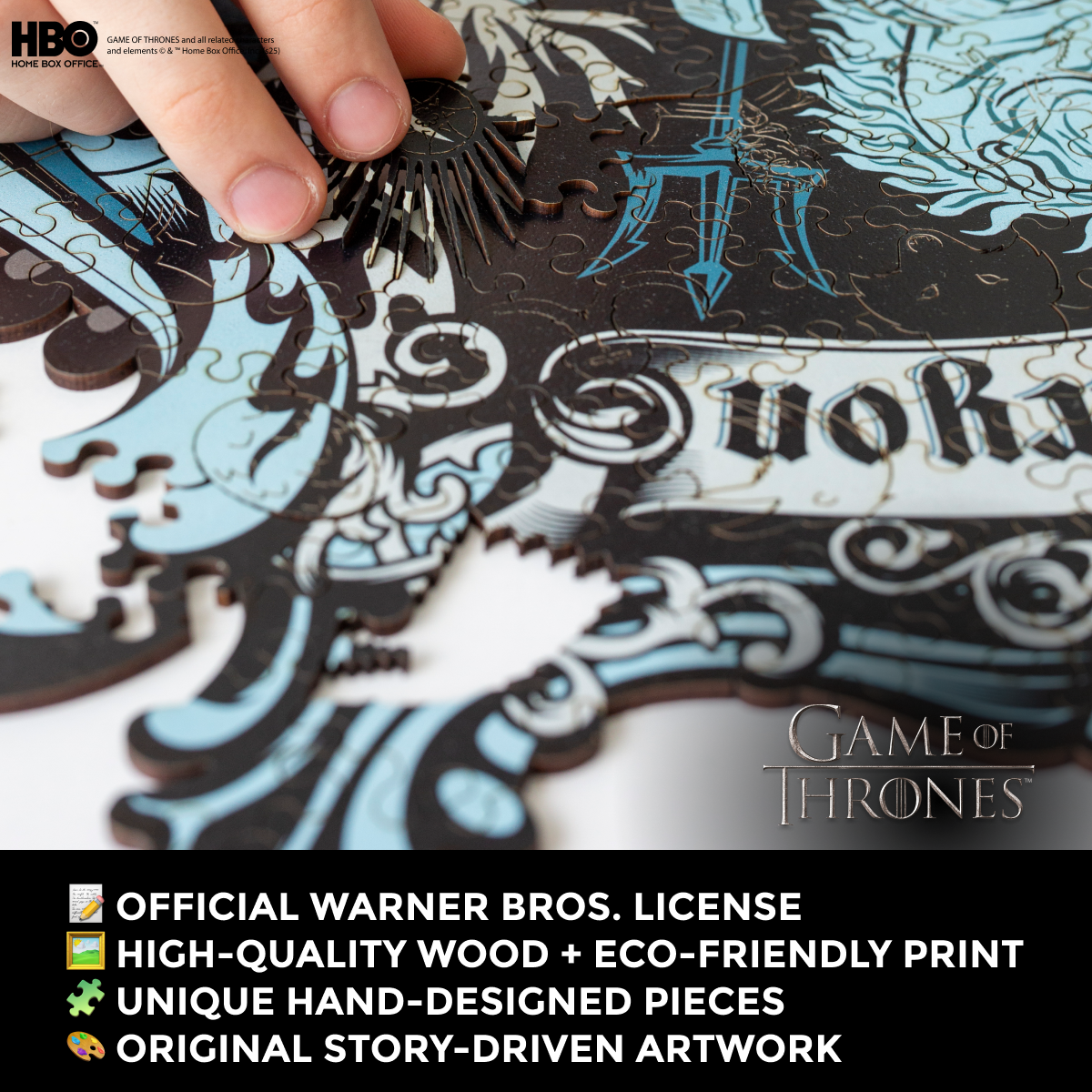 Wooden jigsaw puzzle Game of Thrones™ House Velaryon