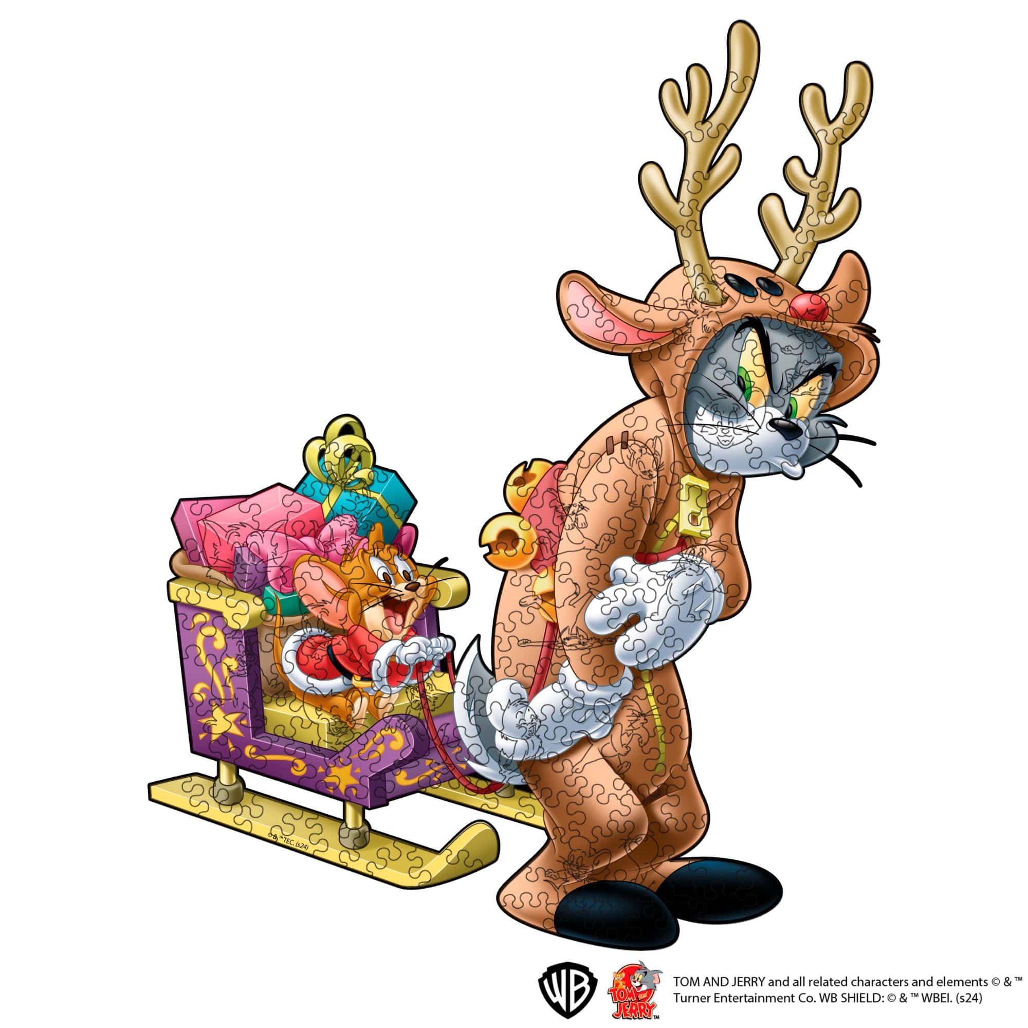 wooden christmas puzzle