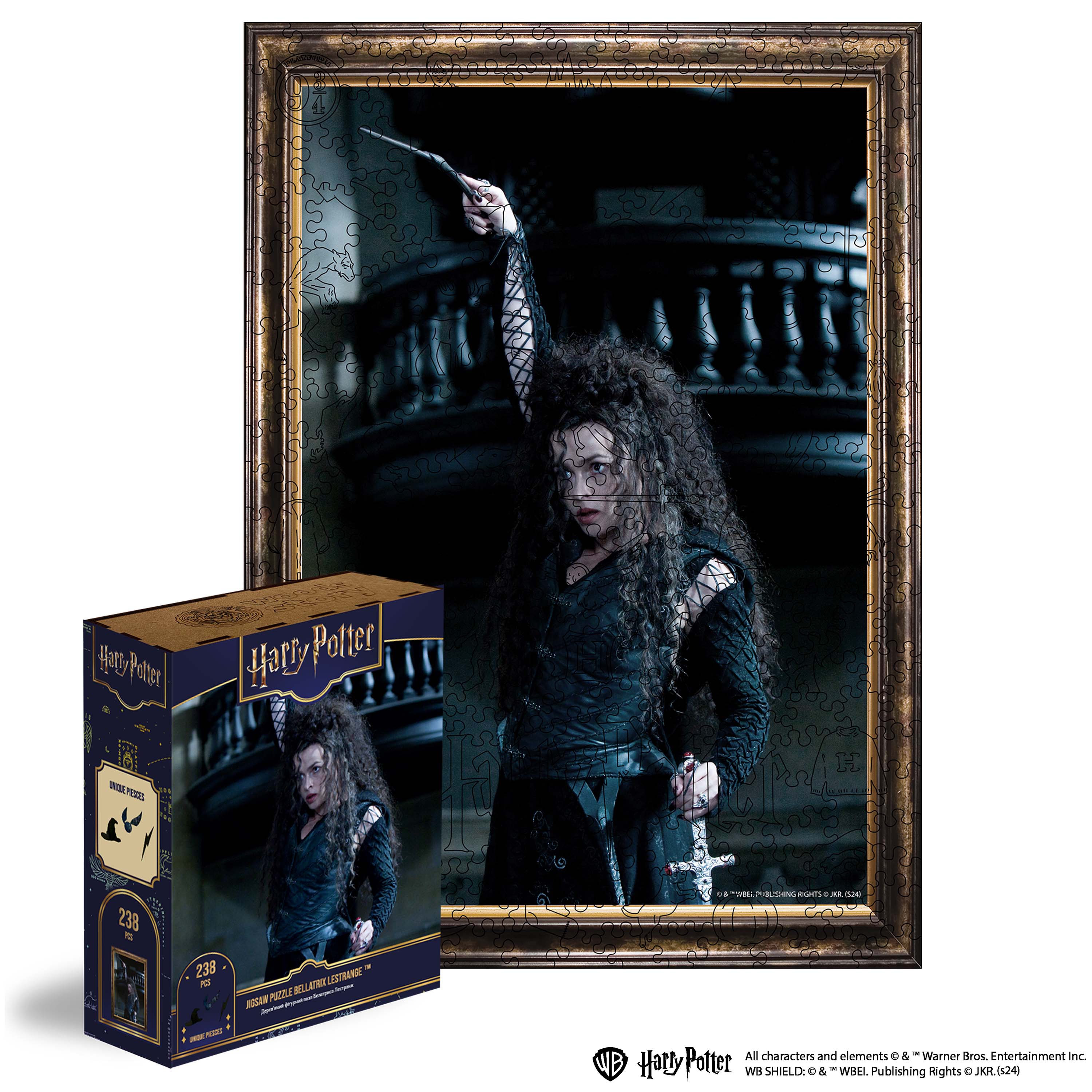 Framed movie poster of a character from 'Harry Potter' with a matching box packaging.