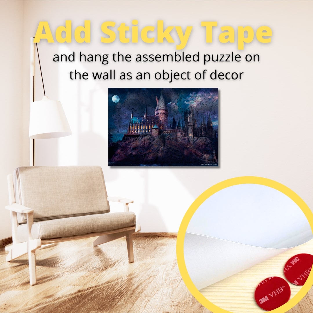 Wooden jigsaw puzzle Harry Potter Hogwarts Castle Night™