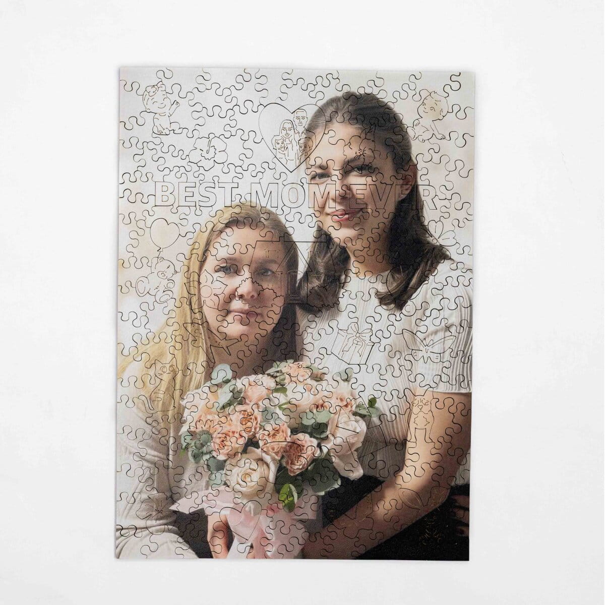 Wooden Mother's Day Photo Puzzle - Vertical