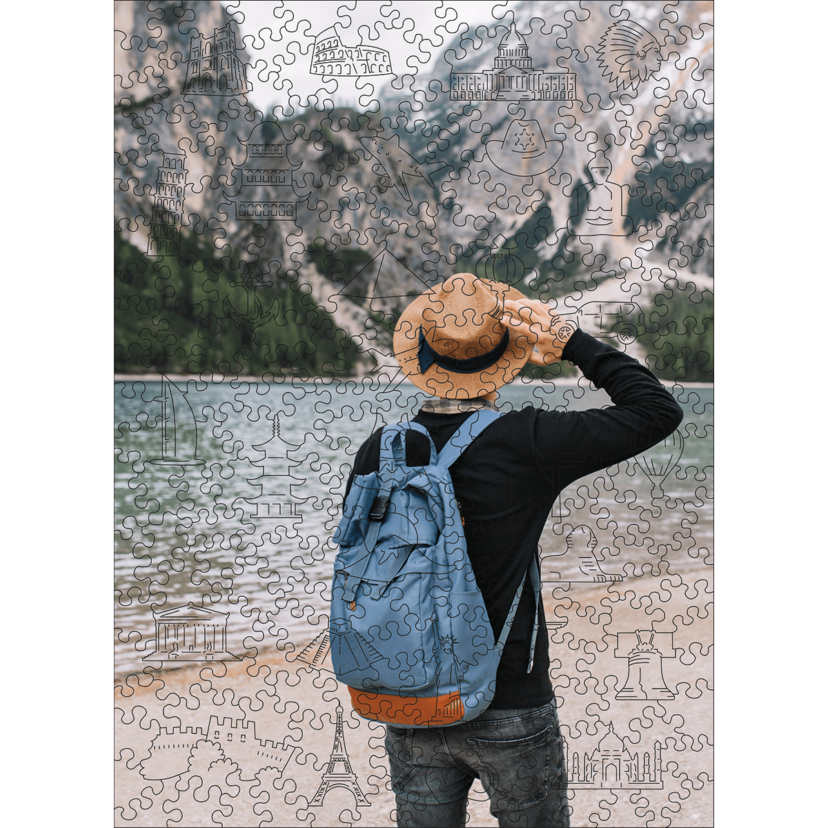 Custom Wooden Jigsaw Puzzle Travel - Woods Story