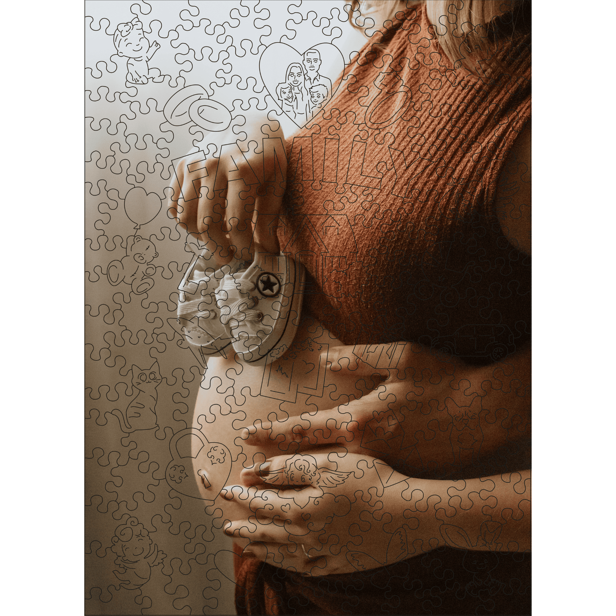 Custom Wooden Puzzle - Family Memories - Woods Story