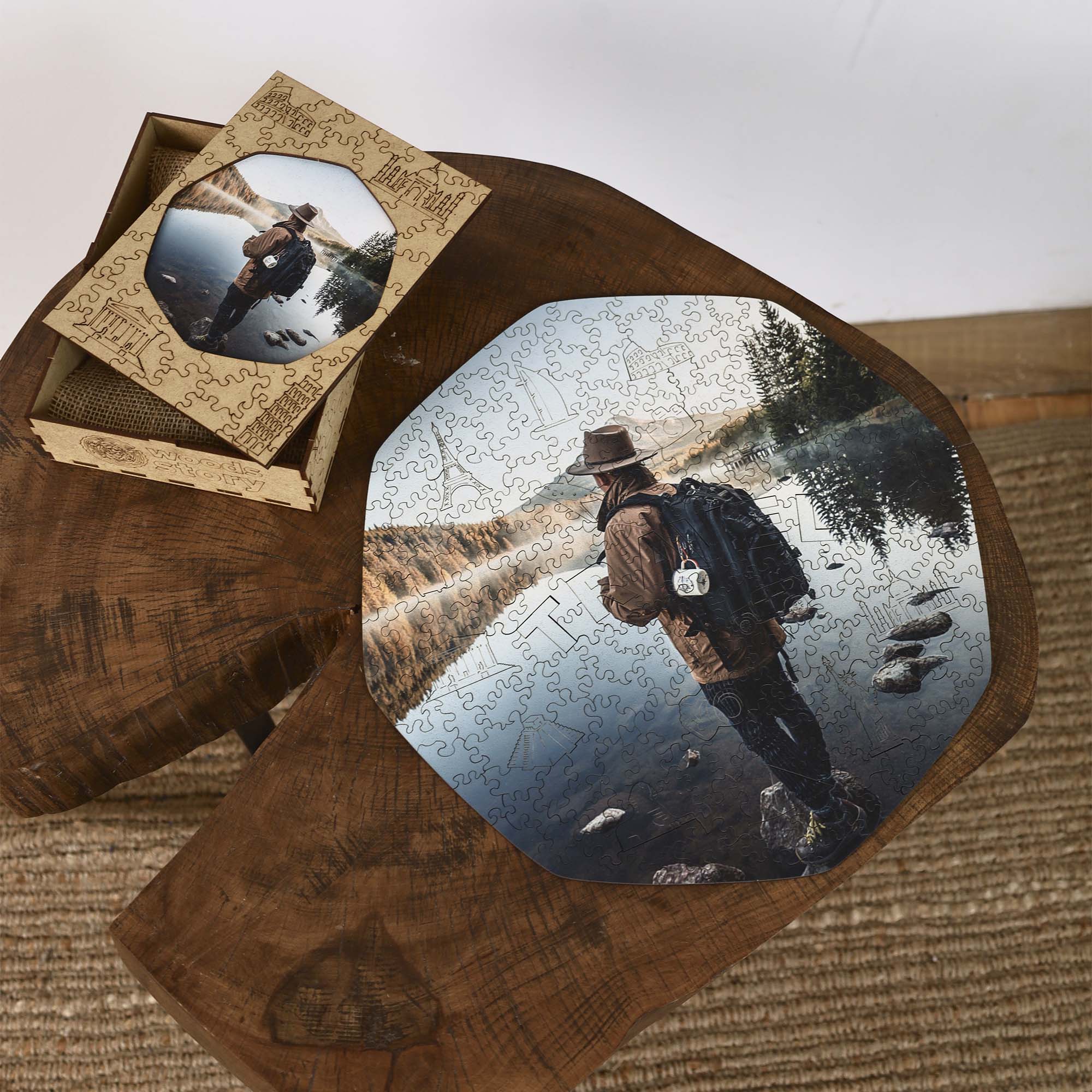 Custom Wooden Puzzle - Travel - Woods Story
