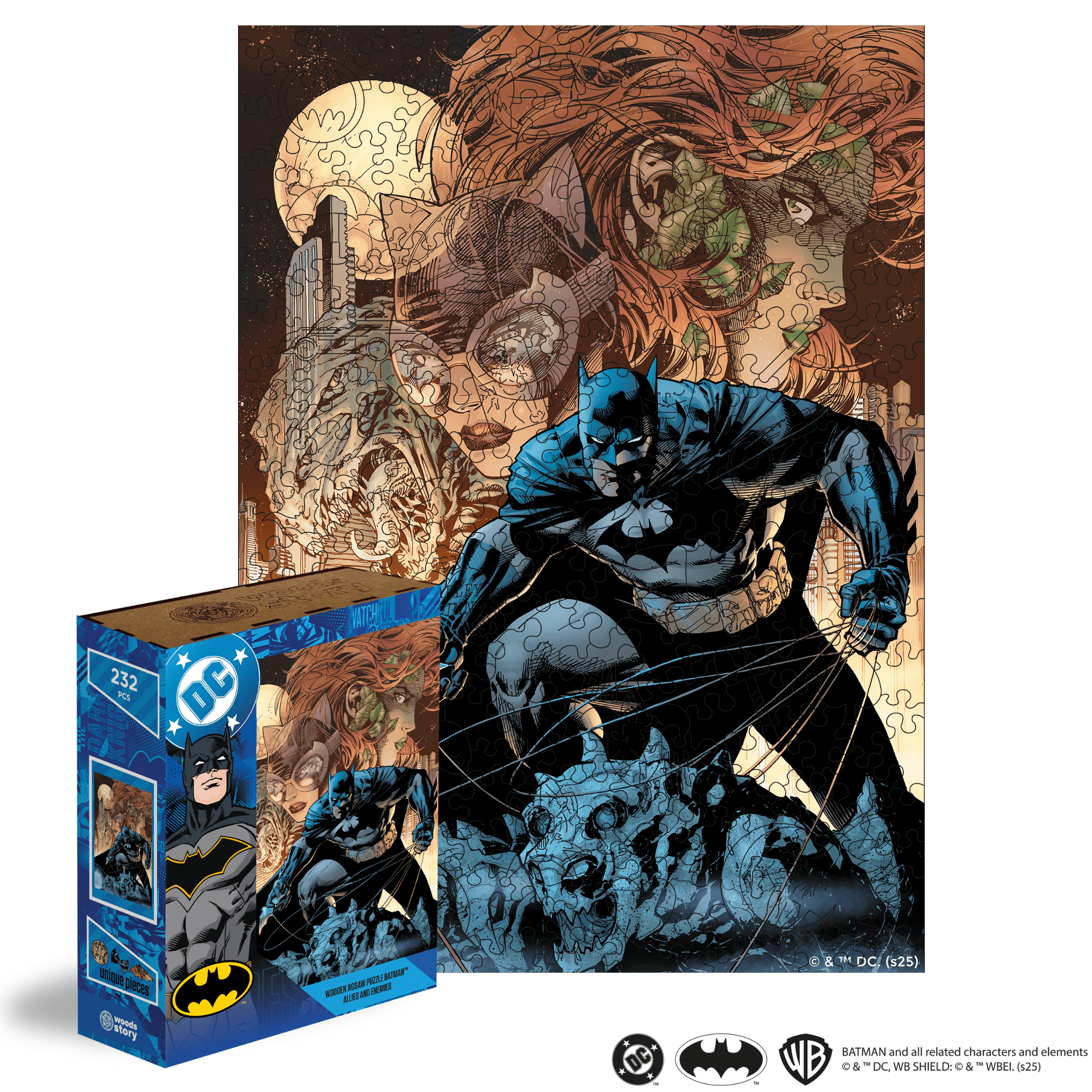 Figured Wooden Puzzle Batman™ - Allies and Enemies - Woods Story