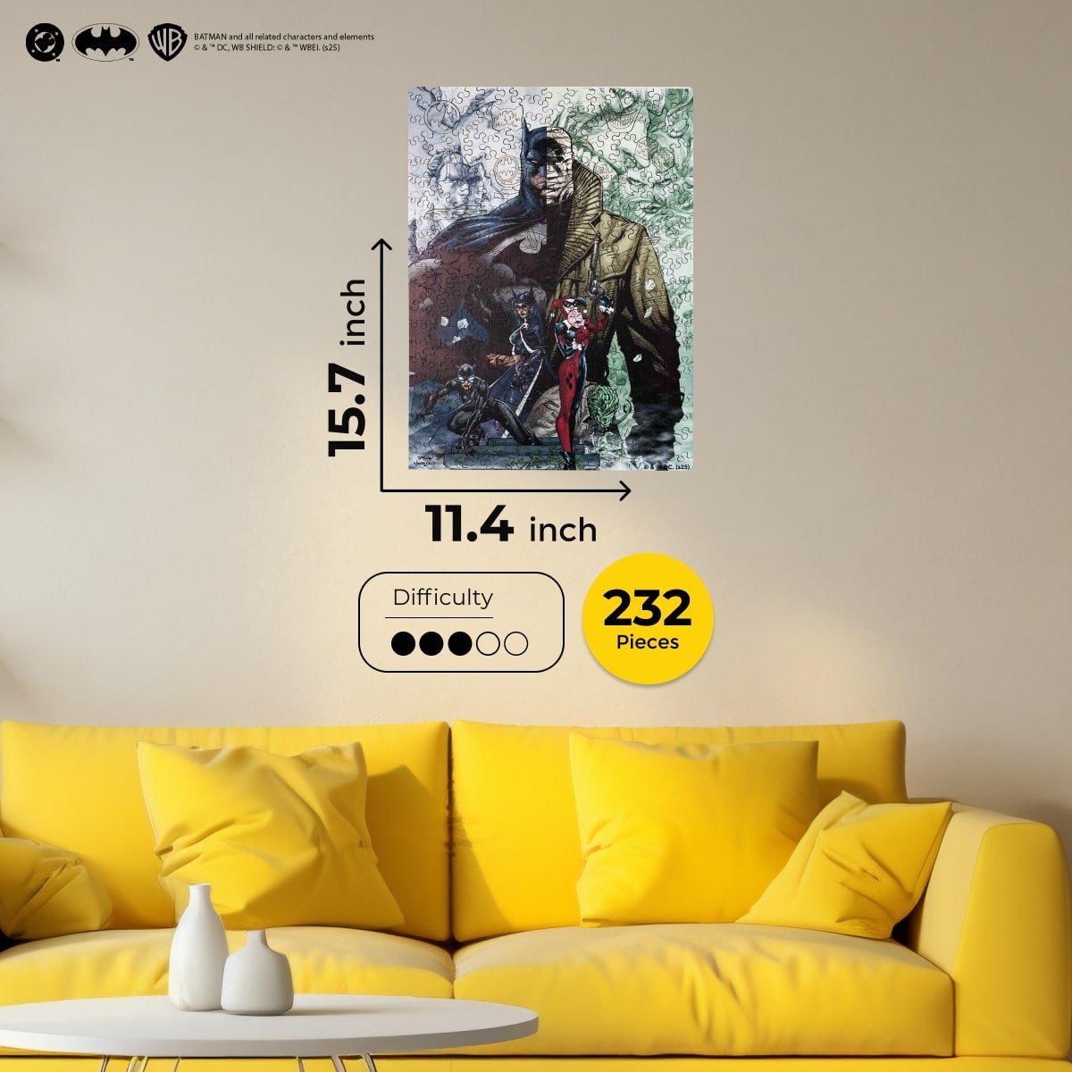 Figured Wooden Puzzle Batman™ - Game of Shadows - Woods Story