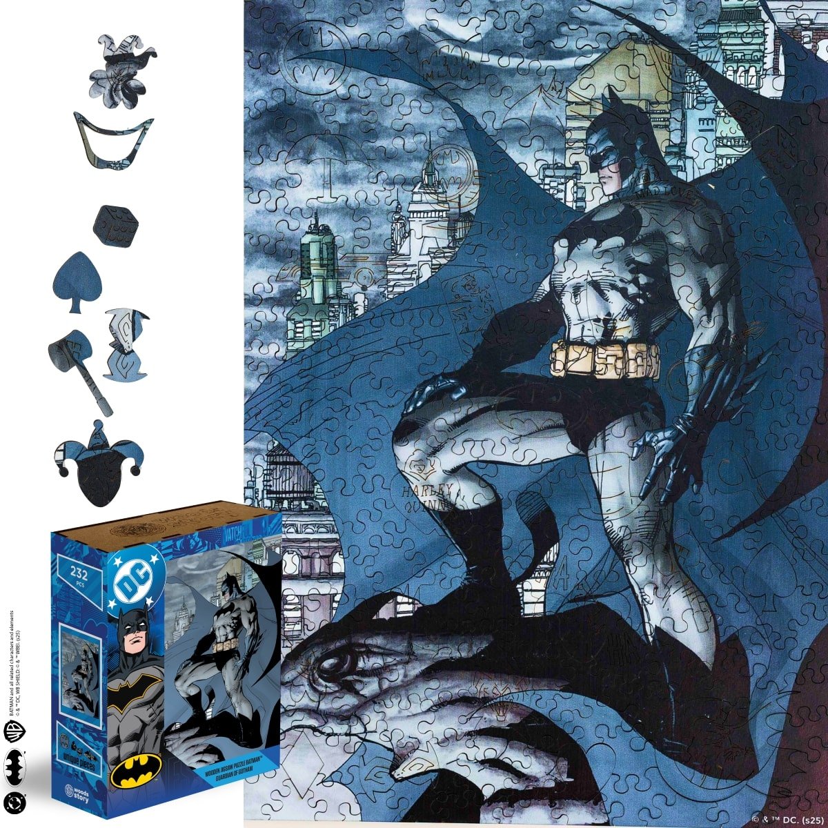 Figured Wooden Puzzle Batman™ - Guardian of Gotham - Woods Story