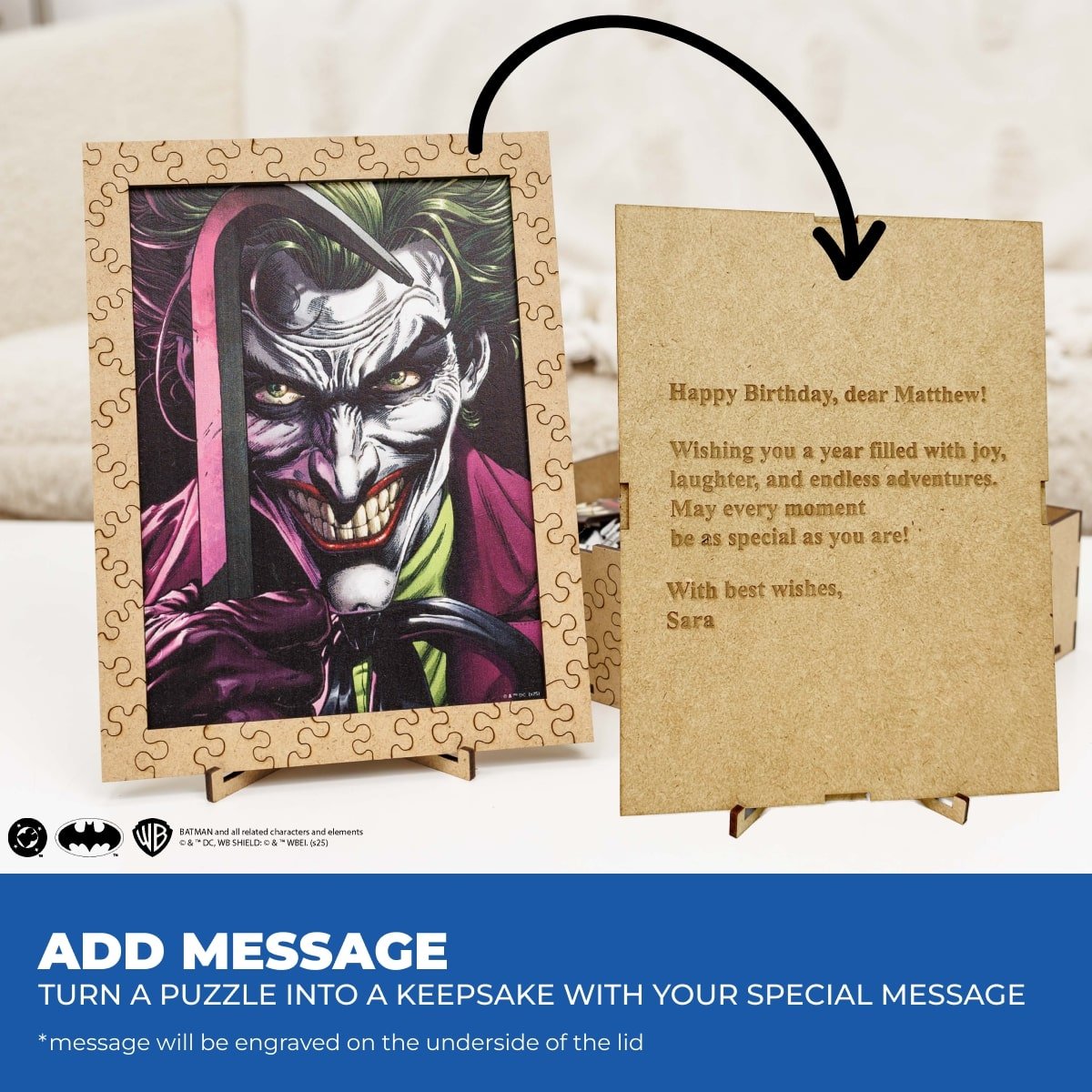 Figured Wooden Puzzle Batman™ - Joker: Smile of Chaos - Woods Story