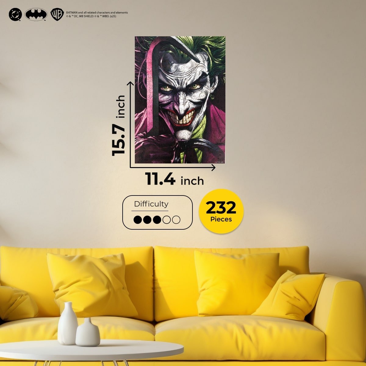 Figured Wooden Puzzle Batman™ - Joker: Smile of Chaos - Woods Story