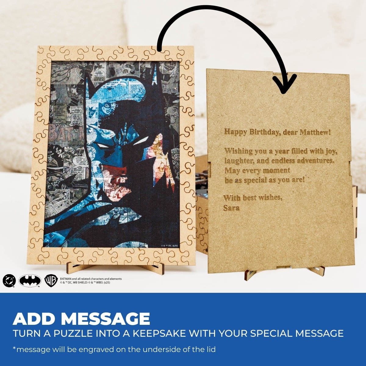 Figured Wooden Puzzle Batman™ - Shadow of Gotham - Woods Story