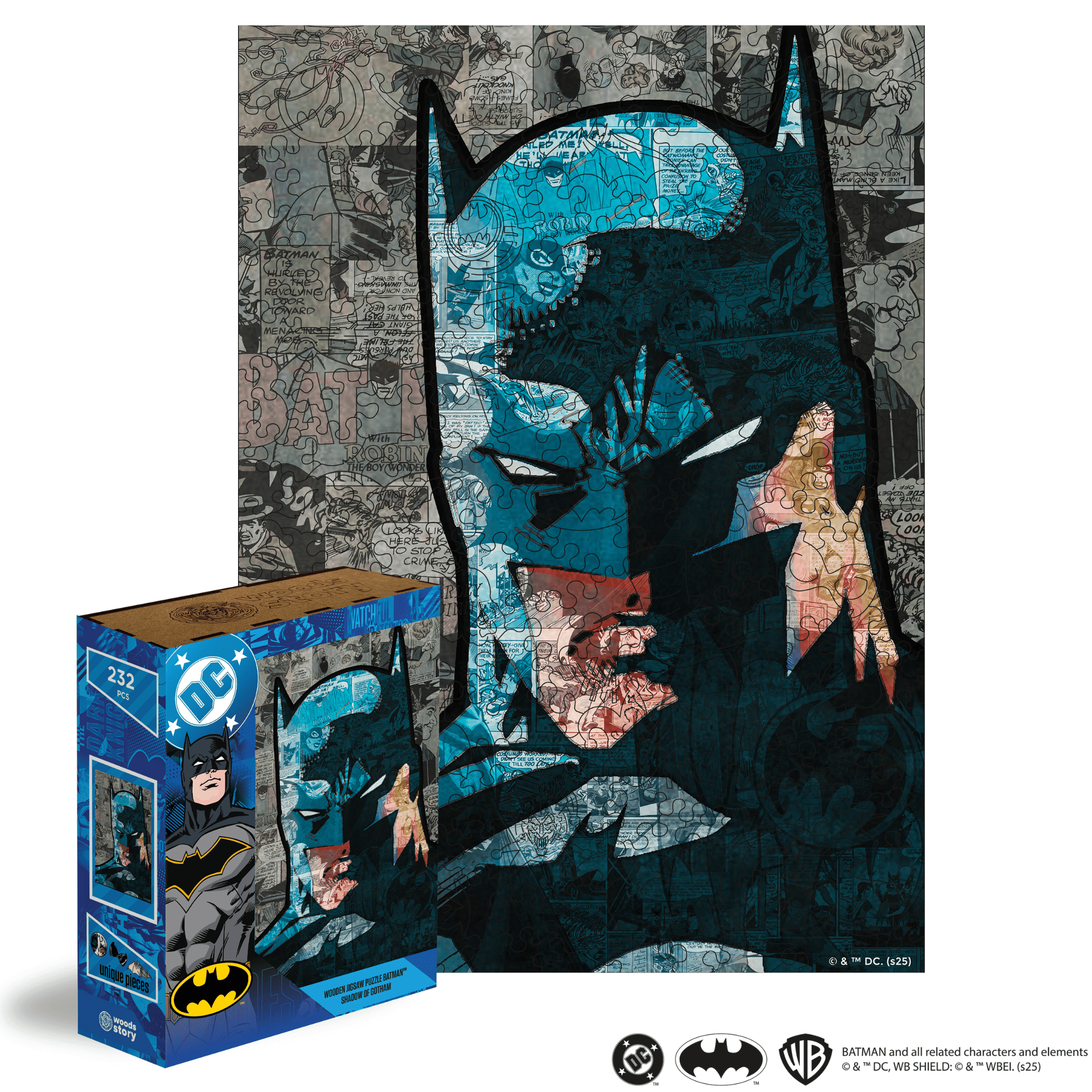 Figured Wooden Puzzle Batman™ - Shadow of Gotham - Woods Story