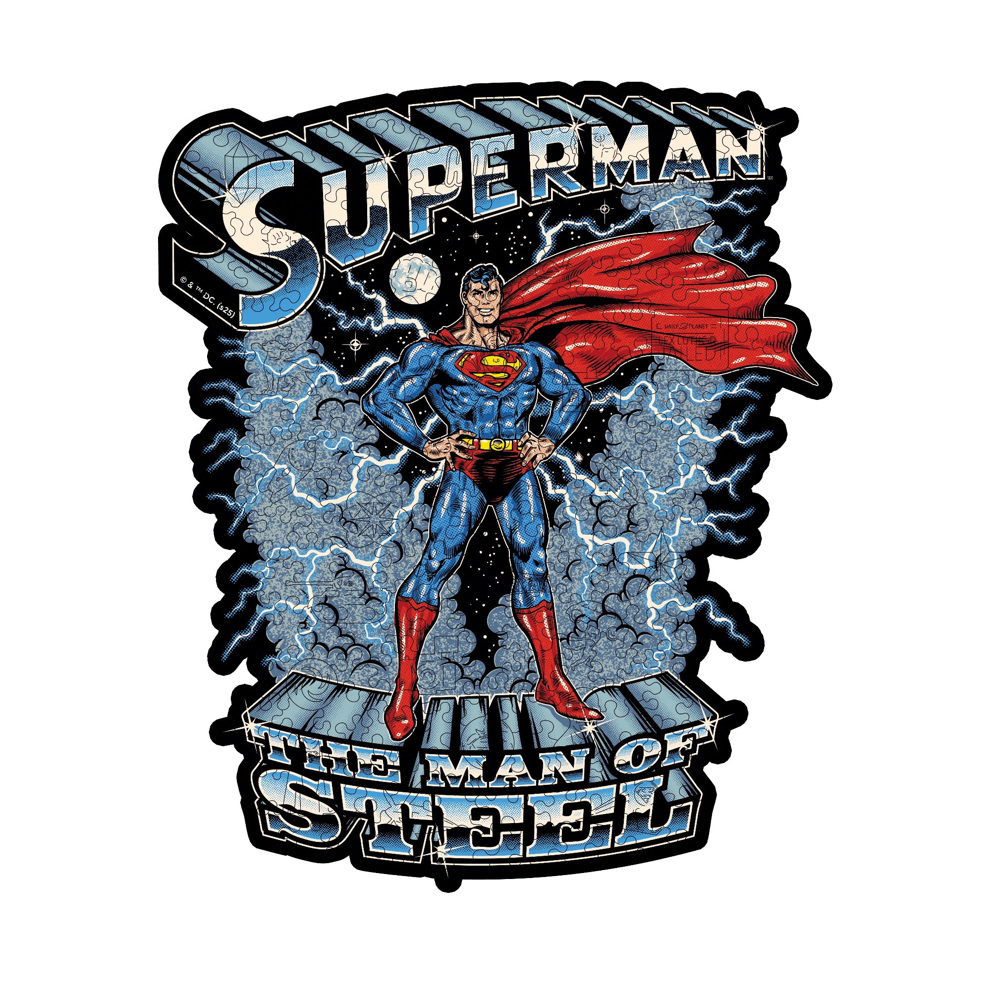 Figured Wooden Puzzle Superman™ – Man of Steel - Woods Story