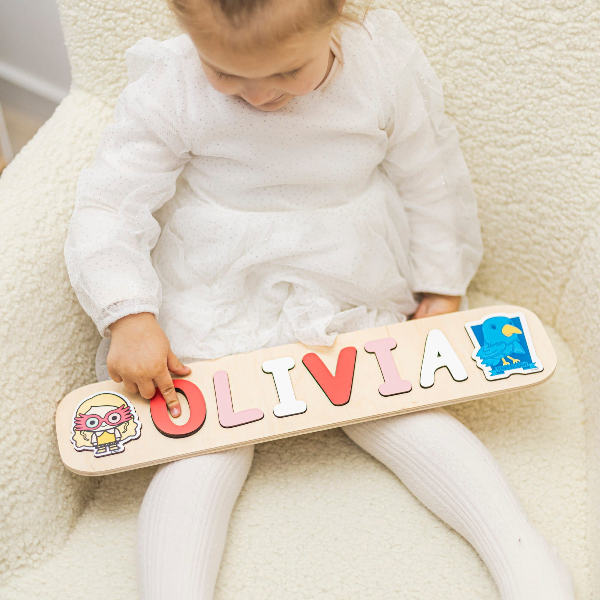 Harry Potter™ Personalized Wooden Nursery Puzzle - Rainbow - Woods Story