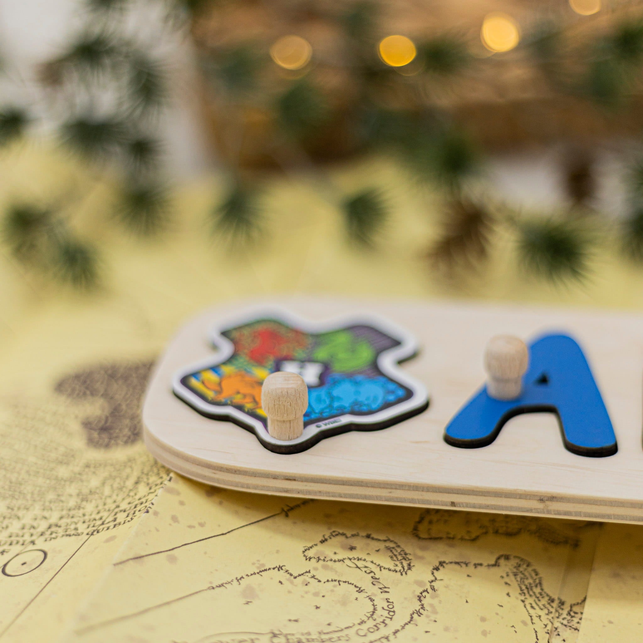 Harry Potter™ Personalized Wooden Nursery Puzzle - Rainbow - Woods Story