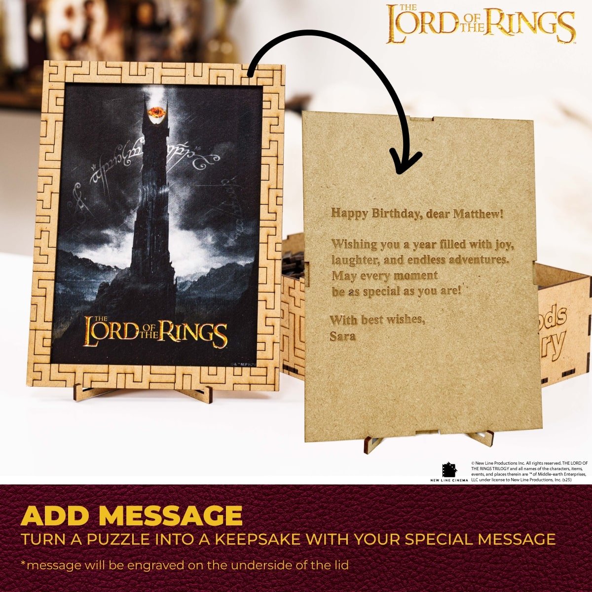 The Lord of the Rings™ Wooden Puzzle - The Dark Tower of Barad - Dûr - Woods Story