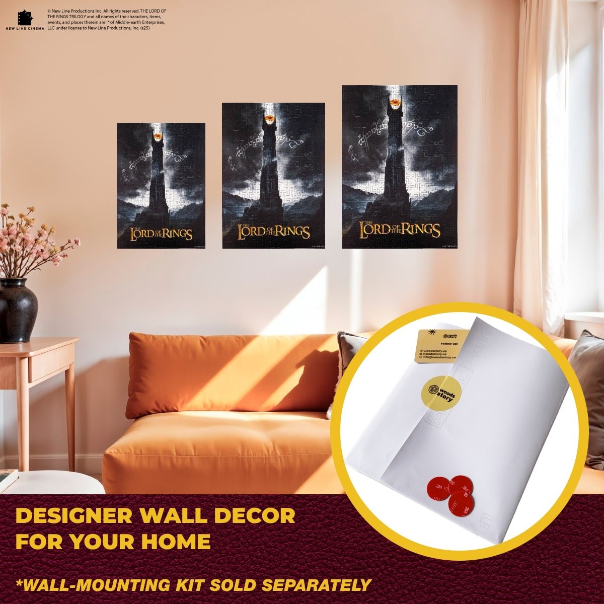 The Lord of the Rings™ Wooden Puzzle - The Dark Tower of Barad - Dûr - Woods Story