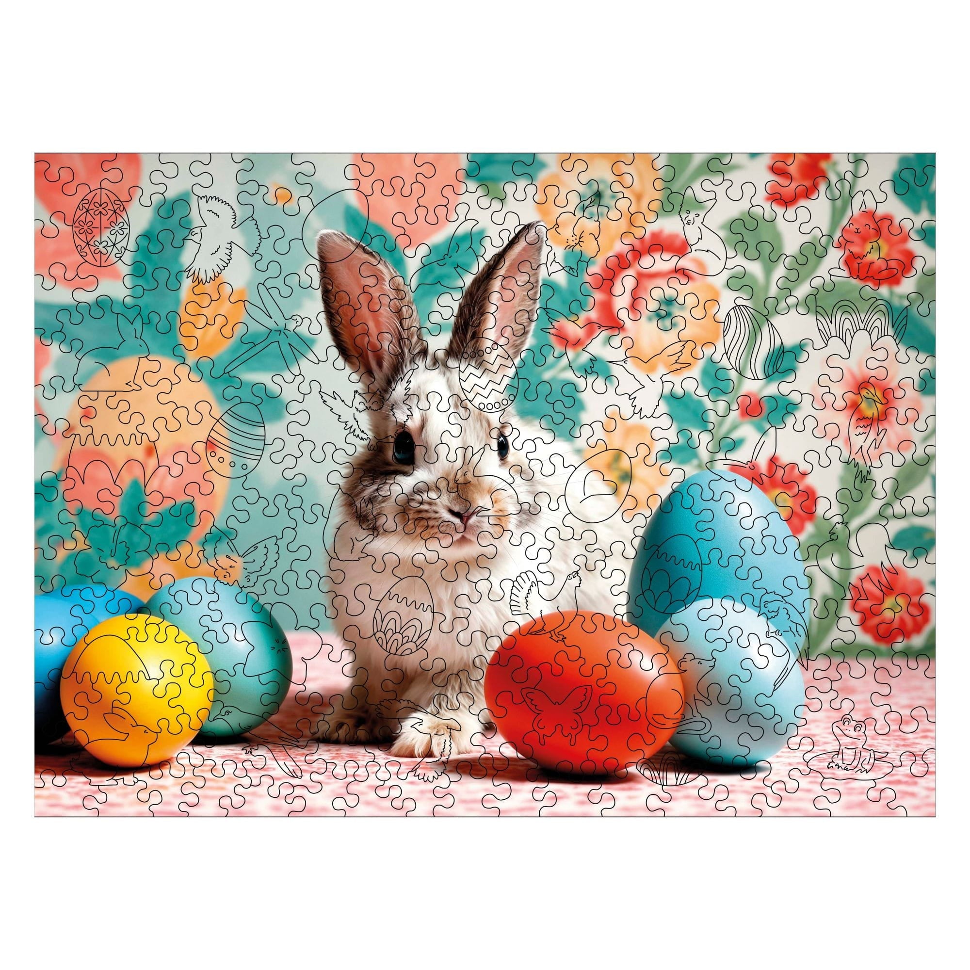 Wooden Easter Puzzle - Spring Easter Bunny - Woods Story