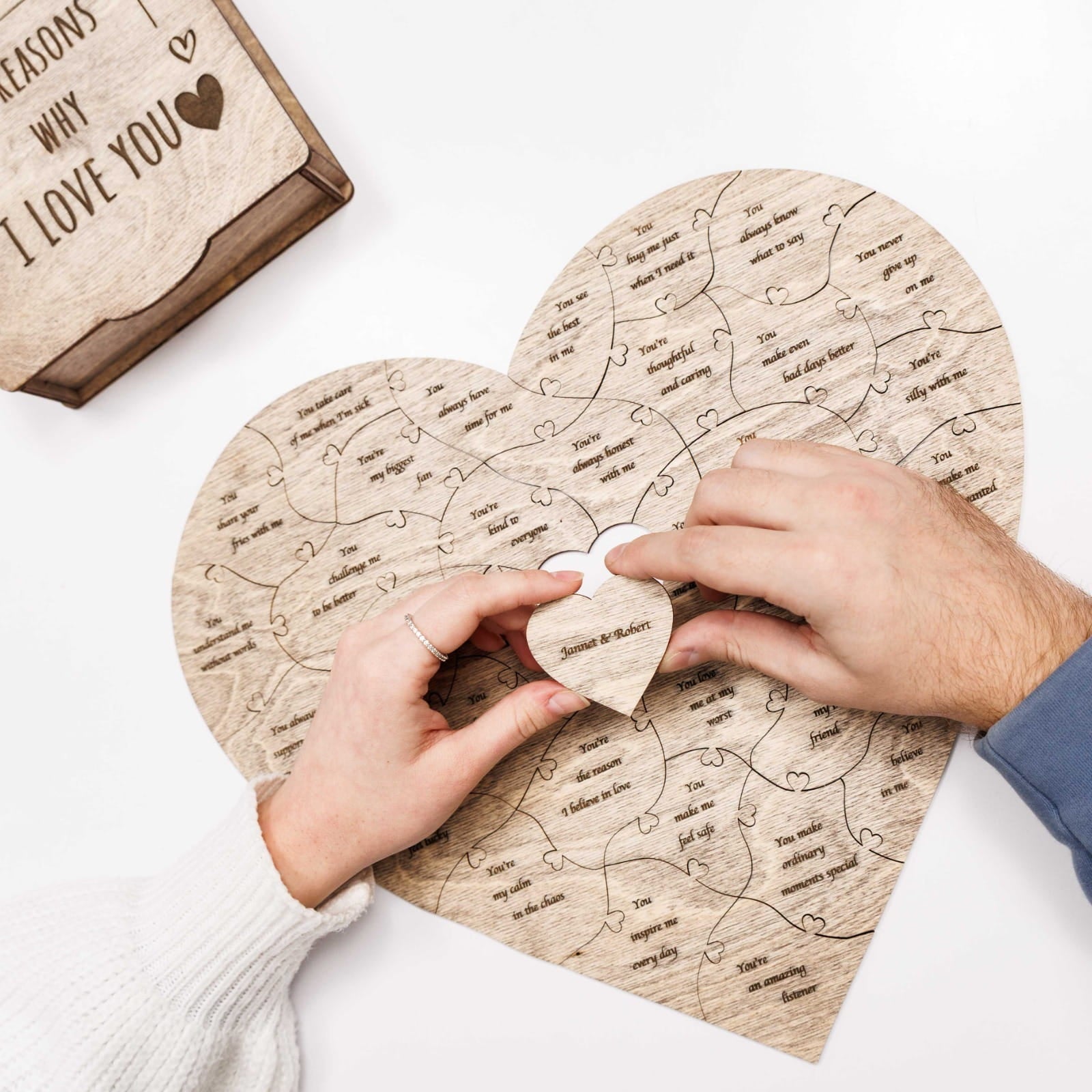 Wooden Heart Shaped Puzzle - Terra - Woods Story