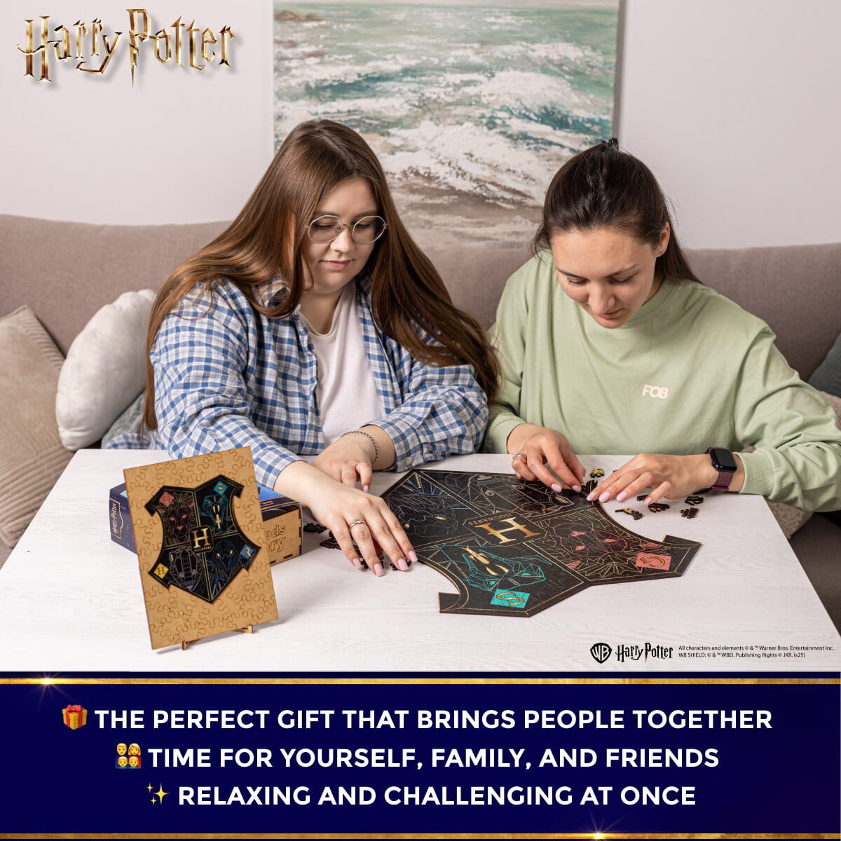 Wooden jigsaw classic puzzle Harry Potter Hogwarts™ (Black) - Woods Story