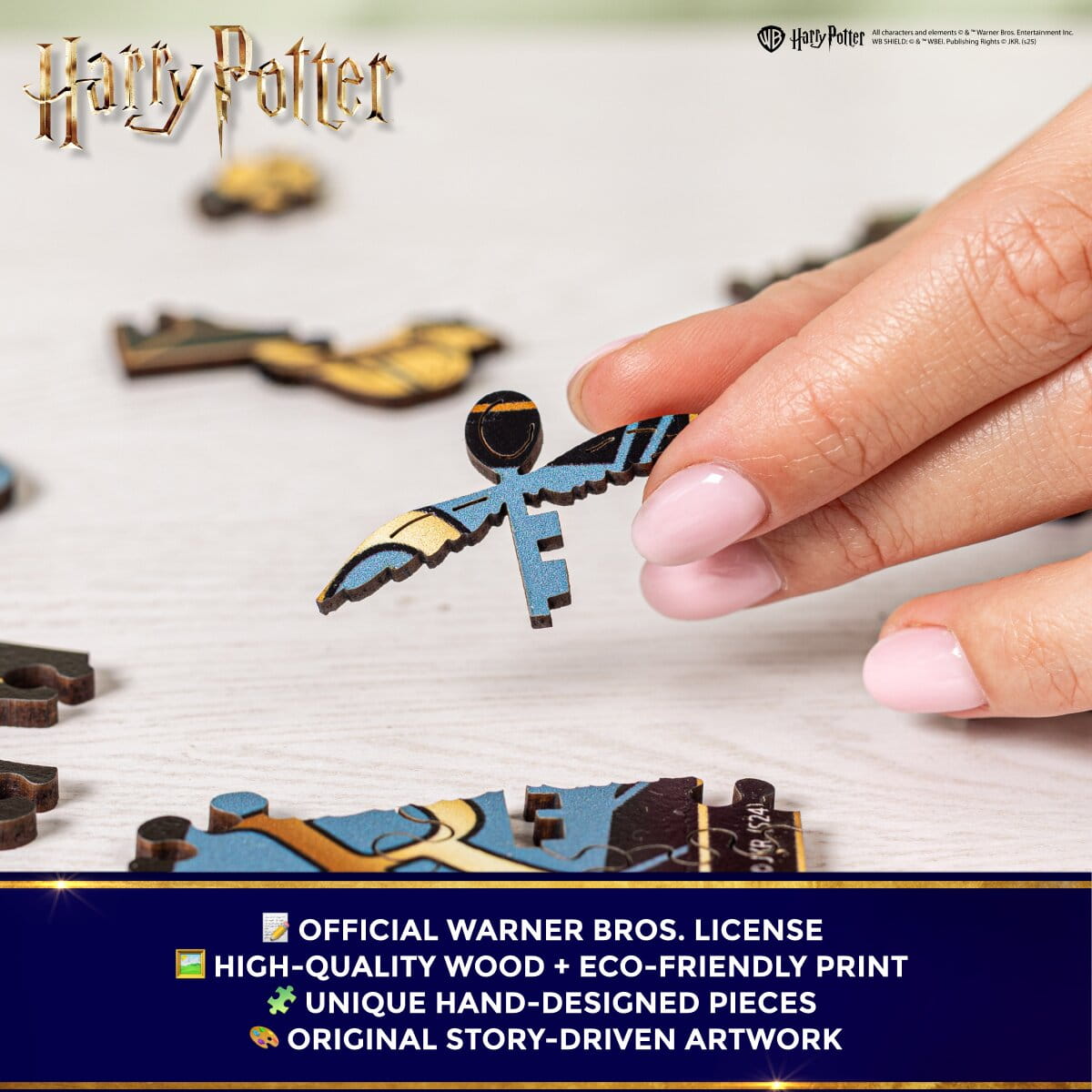 Wooden jigsaw classic puzzle Harry Potter Hogwarts™ (Black) - Woods Story