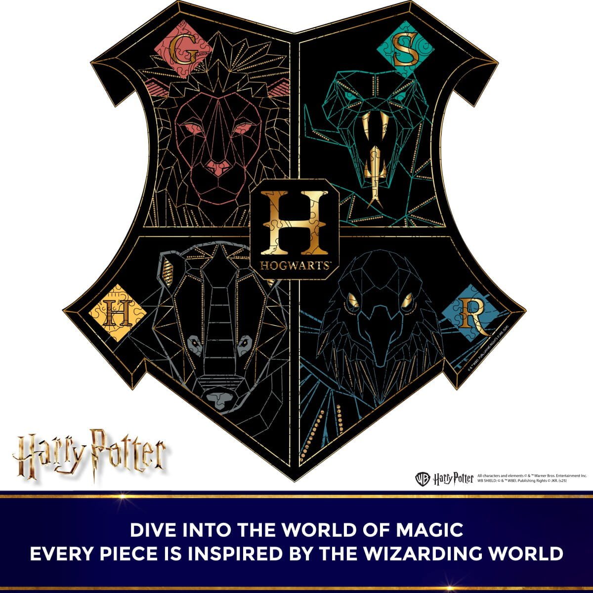 Wooden jigsaw classic puzzle Harry Potter Hogwarts™ (Black) - Woods Story