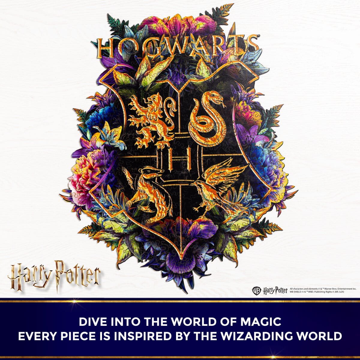 Wooden jigsaw classic puzzle Harry Potter Hogwarts™ (Neonly) - Woods Story