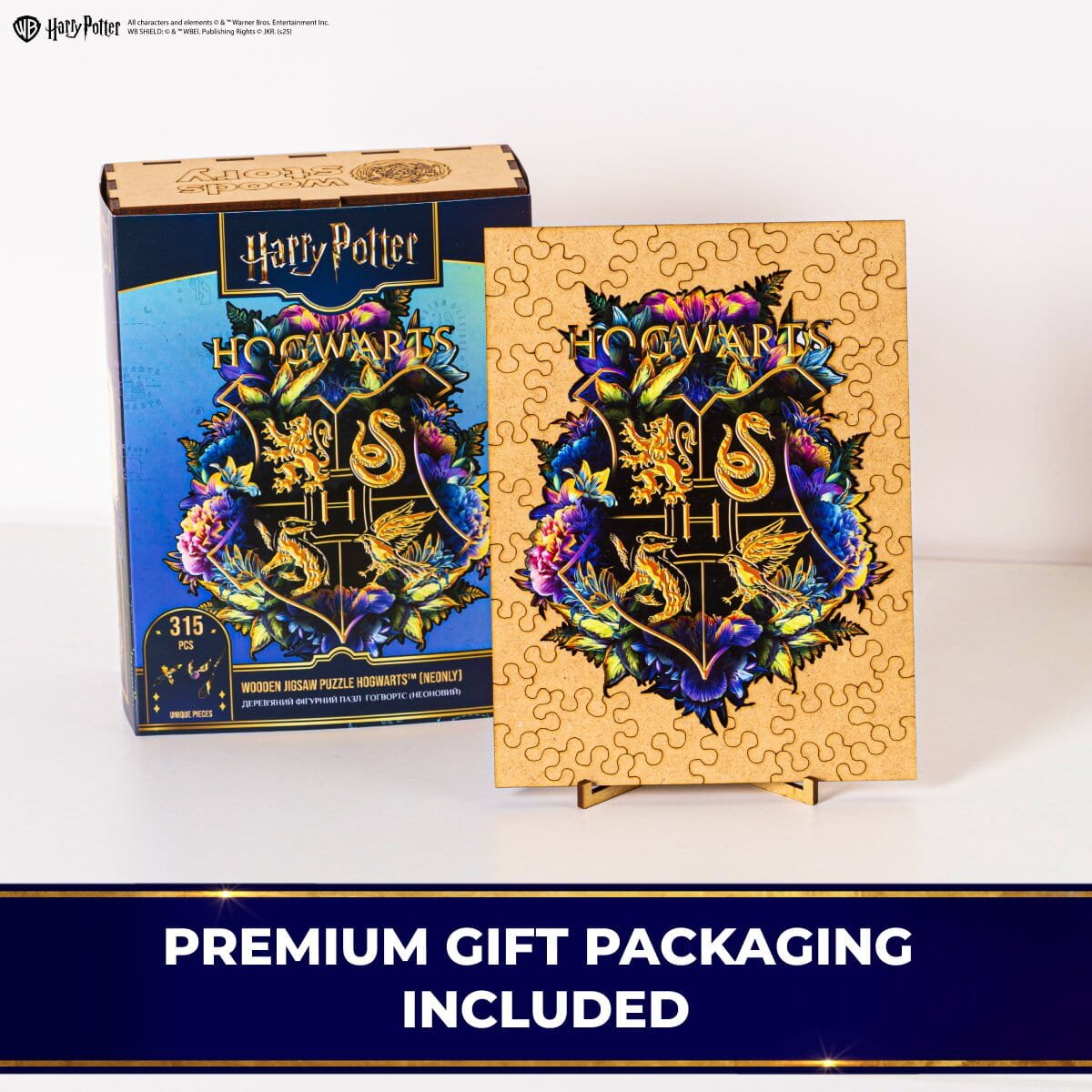 Wooden jigsaw classic puzzle Harry Potter Hogwarts™ (Neonly) - Woods Story